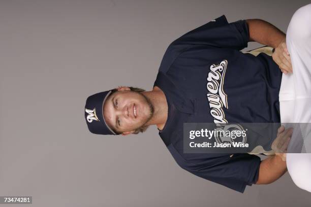 Corey Hart of the Milwaukee Brewers poses during photo day at Maryvale Stadium on February 27, 2007 in Phoenix, Arizona.
