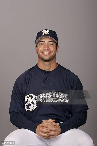 Ryan Braun of the Milwaukee Brewers poses during photo day at Maryvale Stadium on February 27, 2007 in Phoenix, Arizona.