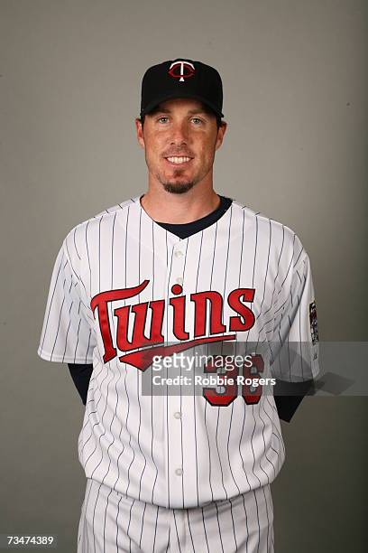 Joe Nathan of the Minnesota Twins poses during photo day at Hammond Stadium on February 26, 2007 in Ft. Myers, Florida.