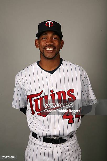 Ramon Ortiz of the Minnesota Twins poses during photo day at Hammond Stadium on February 26, 2007 in Ft. Myers, Florida.