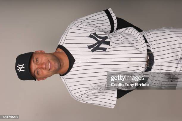 Derek Jeter of the New York Yankees poses during photo day at Legends Field on February 23, 2007 in Tampa, Florida.