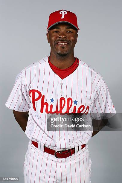 Jimmy Rollins of the Philadelphia Phillies poses during photo day at Bright House Networks Field on February 24, 2007 in Clearwater, Florida.