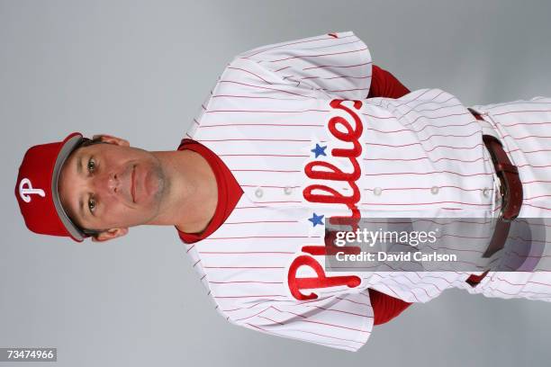 Jamie Moyer of the Philadelphia Phillies poses during photo day at Bright House Networks Field on February 24, 2007 in Clearwater, Florida.