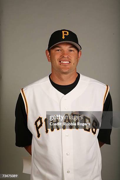 Freddy Sanchez of the Pittsburgh Pirates poses during photo day at McKechnie Field on February 25, 2007 in Bradenton, Florida.