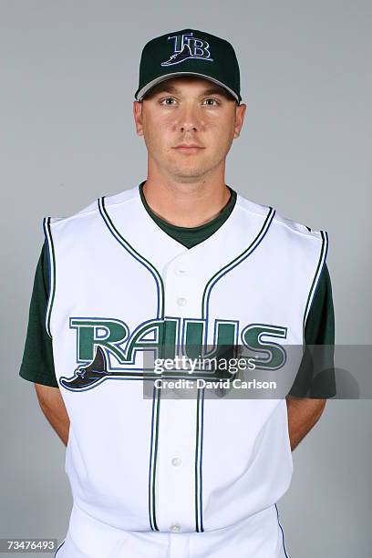 Scott Kazmir of the Tampa Bay Devil Rays poses during photo day at Progress Energy Park on February 27, 2007 in St. Petersburg, Florida.