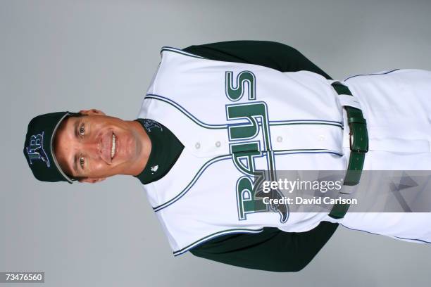 Jim Hickey of the Tampa Bay Devil Rays poses during photo day at Progress Energy Park on February 27, 2007 in St. Petersburg, Florida.
