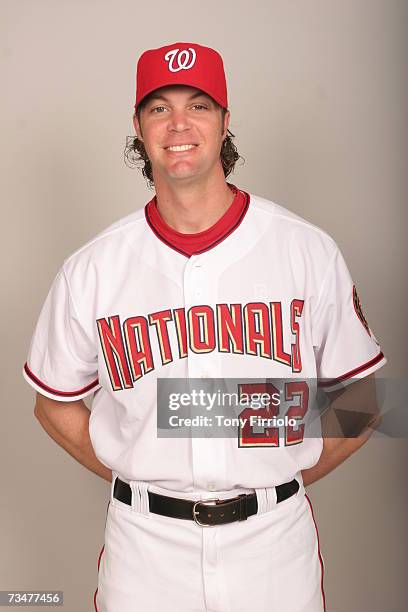 John Patterson of the Washington Nationals poses during photo day at Space Coast Stadium on February 25, 2007 in Viera, Florida.