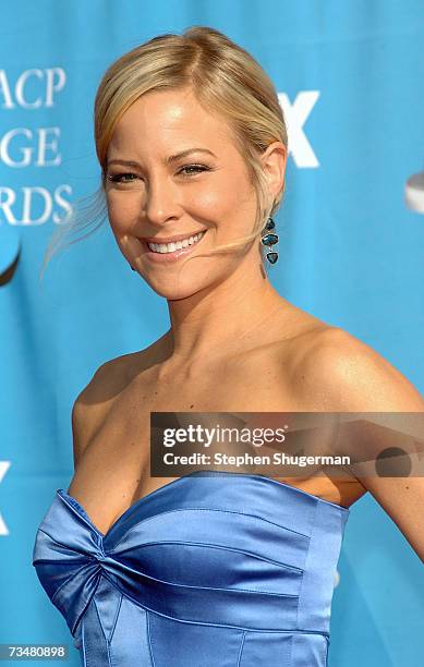 Actress Brittany Daniel arrives at the 38th annual NAACP Image Awards held at the Shrine Auditorium on March 2, 2007 in Los Angeles, California.