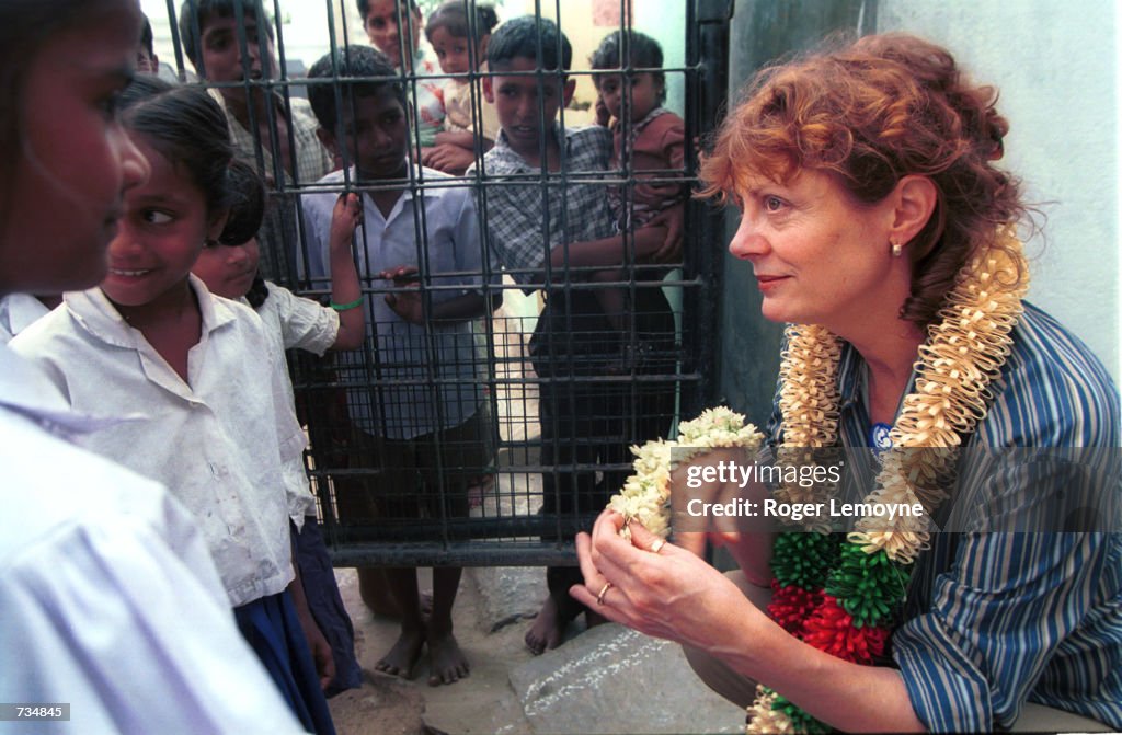 Susan Sarandon Represents UNICEF in India
