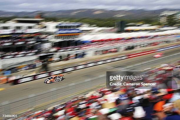 Rick Kelly of the Toll HSV Dealer team in action during race two of the Clipsal 500 V8 Supercars on the Adelaide Street Circuit March 3, 2007 in...