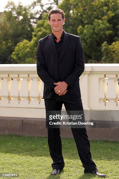 Footballer Trent Croad attends the L'Oreal Melbourne Fashion Festival opening party at Government House on March 4, 2007 in Melbourne, Australia.