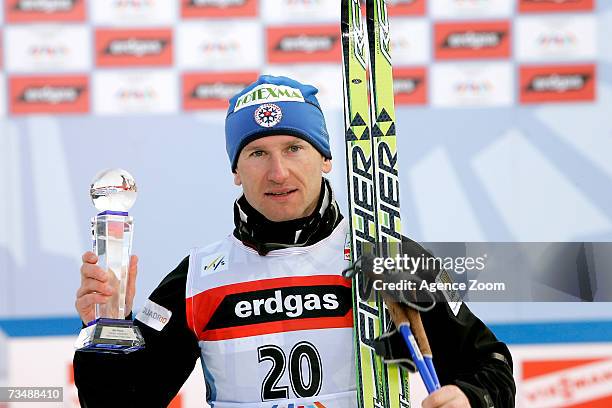 Martin Bajcicak of the Slovak Republic during the FIS Nordic World Ski Championships Cross Country Men's Mass Start Classic 50.00 KM event on March...