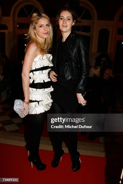 Eugenia Niarchos and Cecile Winkler arrive at the Valli party during Paris fashion week Fall/Winter 2008 on March 3, 2007 in Paris, France.