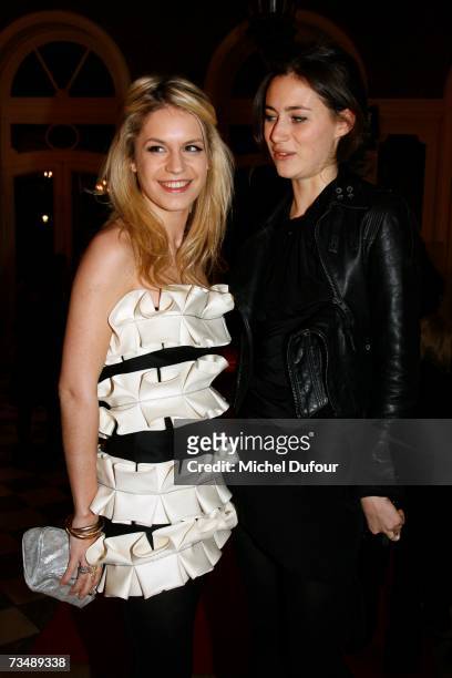 Eugenia Niarchos and Cecile Winkler arrive at the Valli party during Paris fashion week Fall/Winter 2008 on March 3, 2007 in Paris, France.
