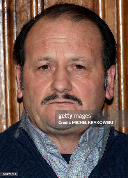 Domenico Castellino attends the first day of his trial at the Liege courthouse 05 March 2007. Castellino is being retried after being sentenced in...