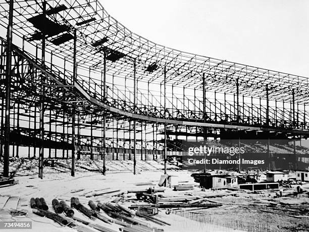 Yankee Stadium, the new ballpark for the New York Yankees of the American League, is being constructed in 1922 New York, New York.