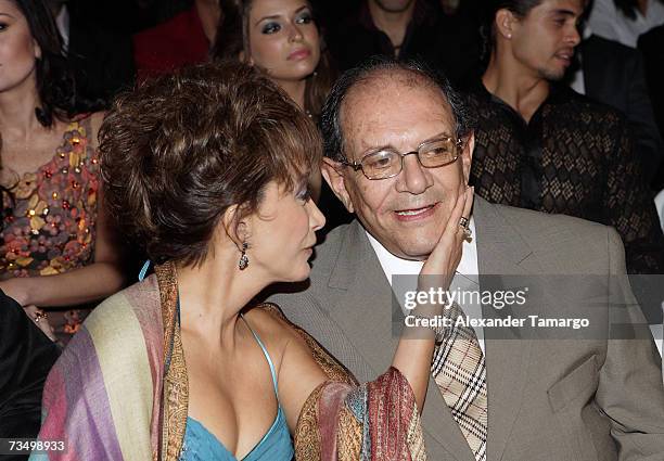 Maria Antonieta de las Nieves and her husband Gabriel Fernandez at the premiere of the Telemundo soap opera ''Dame Chocolate'' on March 5, 2007 in...