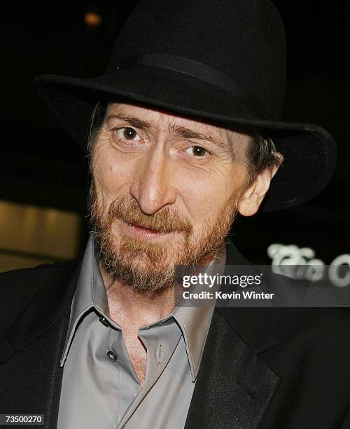 Novelist Frank Miller arrives at the premiere of Warner Bros. Picture's "300" at the Chinese Theater on March 5, 2007 in Los Angeles, California.