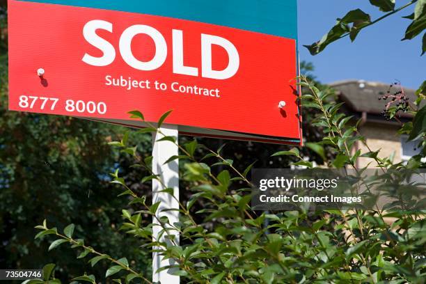 Sold Unit Sign Sold Sign Photos and Premium High Res Pictures - Getty Images