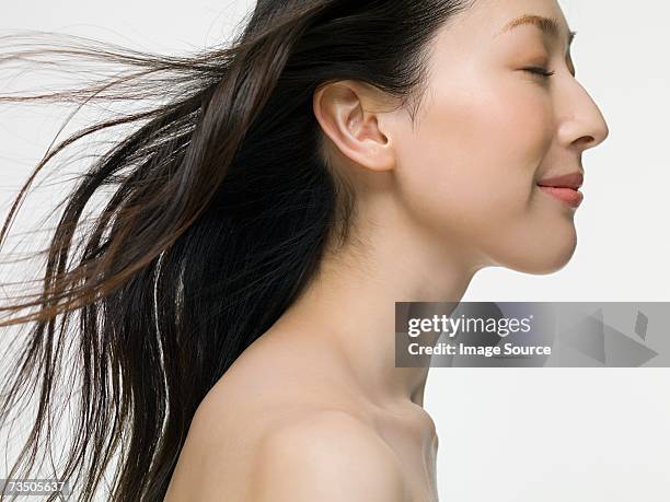 young woman - asian woman long hair stock pictures, royalty-free photos & images