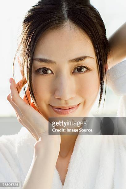 portrait of a young woman - beautiful japanese women stock pictures, royalty-free photos & images