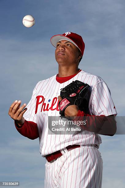 Alfredo Simon of the Philadelphia Phillies poses during Photo Day on February 24, 2007 at Brighthouse Networks Field in Clearwater, Florida.