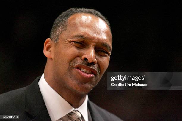 Head coach Norm Roberts of the St. Johns Red Storm looks on against the Marquette Golden Eagles during the first round of the Big East Championship...