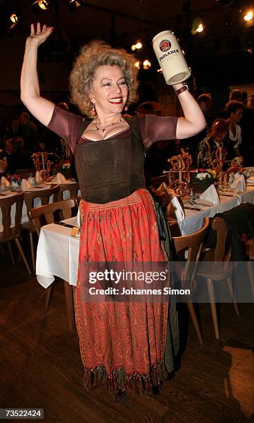 Comedian Veronika von Quast attends the Nockherberg beer hall as strong beer season kicks off on Munich's Nockherberg on March 8 in Munich, Germany....