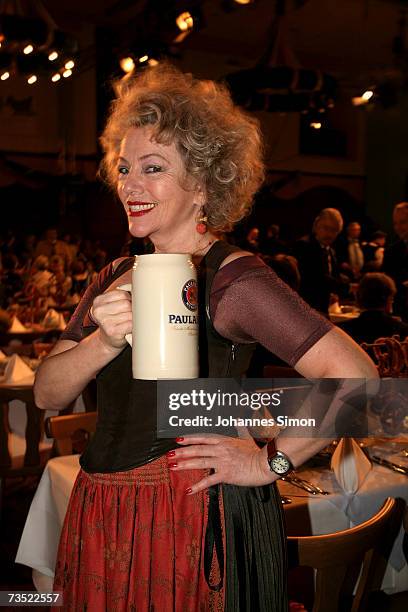 Comedian Veronika von Quast attends the Nockherberg beer hall as the Strong Beer Season kicks off on March 8, 2007 in Munich, Germany. Traditionally...