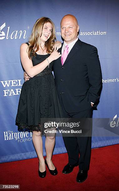 Actor Michael Chiklis and daughter Autumn attend the Alzheimers Association's 15th Annual "A Night at Sardis" benefit event on March 7, 2007 at The...