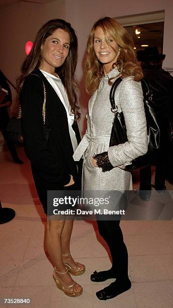Elizabeth Saltzman and Elle Macpherson attend the Whitechapel's Art Plus Drama Party, at the Whitechapel Gallery on March 8, 2007 in London, England.