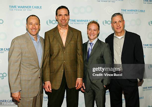 Time Warner Cable president Roger Keating, chief marketing officer Sam Howe, LOGO Channel president Brian Graden and marketing executive Steve...