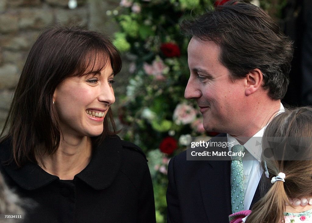 David Cameron Attends Society Wedding