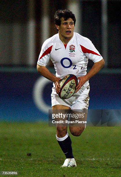 Danny Care of England in action during the Six Nations U21 match between England U20 and France U21 at Franklin's Gardens on March 9, 2007 in...