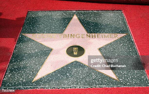 Radio host Rodney Bingenheimer new star is unveiled on the Hollywood Walk of Fame March 9, 2007 in Hollywood, California.