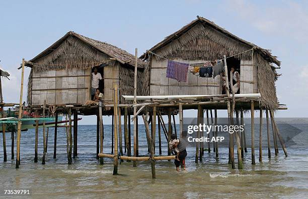 Philippines-US-Jolo-unrest-attacks Houses on stilts dot the jagged coast of Bato-Bato village on southern Jolo island, in this picture taken 03 March...