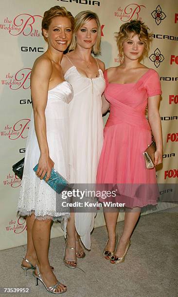 Actresses KaDee Strickland, Teri Polo, and Sarah Jones arrive to the premiere of FOX's "The Wedding Bells" held at The Wilshire Ebell Theatre on...