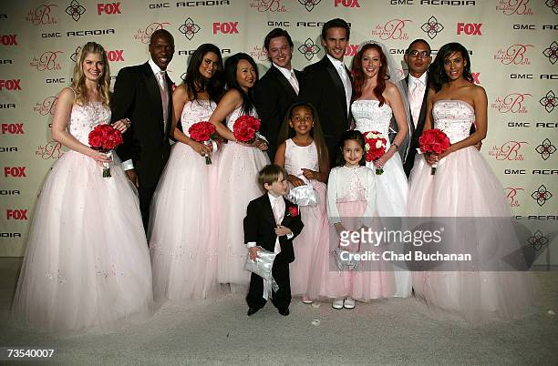 The Wedding Bells wedding party attends the GMC and FOX hosted premiere of "The Wedding Bells" at The Wilshire Ebell Theatre on March 9, 2007 in Los...