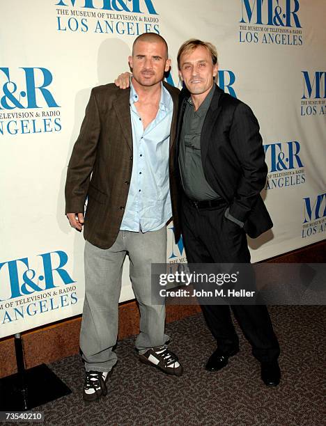 Dominic Purcell and Rob Knepper attend the Twenty-Fourth Annual William S. Paley Television Festival - "Prison Break" at the Directors Guild of...