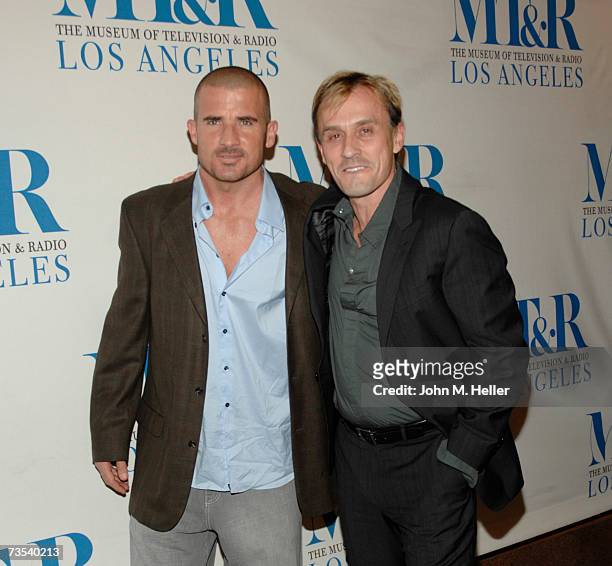 Dominic Purcell and Rob Knepper attend the Twenty-Fourth Annual William S. Paley Television Festival - "Prison Break" at the Directors Guild of...