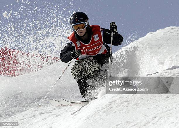 Jennifer Heil of Canada takes the Gold Medal during during the FIS Freestyle World Championships Women's Dual Moguls event on March 10, 2007 in...