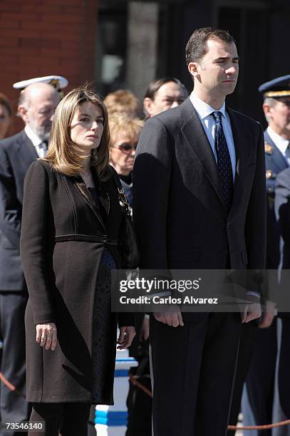 Princess Letizia of Spain and Crown Prince Felipe of Spain preside the inauguration of the Monument in honour of 11 March 2004 Terrorists attacks in...