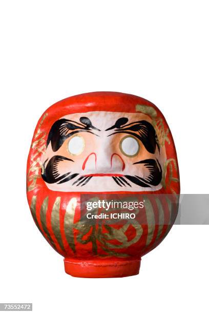 japanese wish doll, close-up - daruma stock pictures, royalty-free photos & images