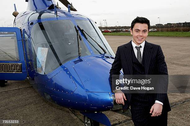 Factor' finalist Ray Quinn arrives by helicopter as part of a one-day tour of instore signings to promote his eponymously titled debut album,...