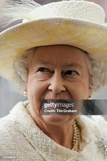 Queen Elizabeth II attends the Commonwealth Day service at Westminster Abbey on March 12, 2007 in London, England.