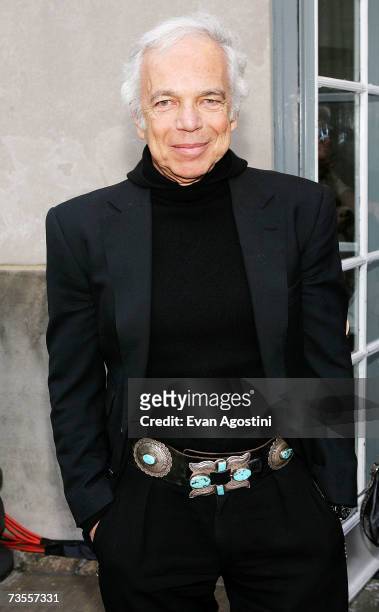 Designer Ralph Lauren attends the announcement of the nominees and honorees for the CFDA fashion awards at Rockefeller Center on March 12, 2006 in...