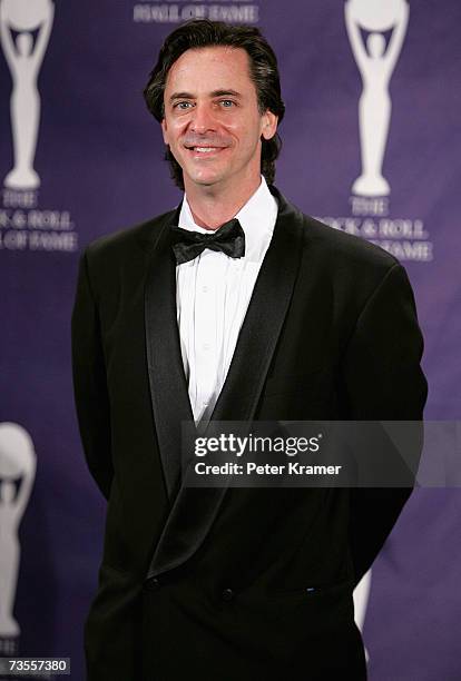 President and CEO of the Rock and Roll Hall of Fame Joel Peresman poses in the press room at the 22nd annual Rock And Roll Hall Of Fame Induction...