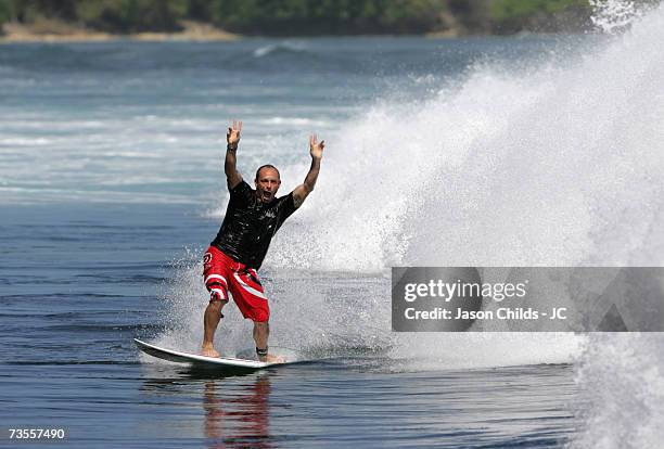 Tom Carroll from Australia surfs at Speedies Reef at G-Land June 27, 2006 in Grajagan, Indonesia.