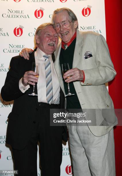 Actors Leslie Phillips and Peter O'Toole attend The Oldie Magazine's 'Oldie Of The Year Awards 2007' at Simpson's-in-the-Strand on March 13, 2007 in...