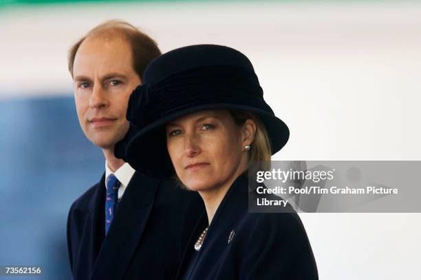 Prince Edward, Earl of Wessex and Sophie, Countess of Wessex attend the Horse Guards Parade to welcome the President of the Republic of Ghana and his...